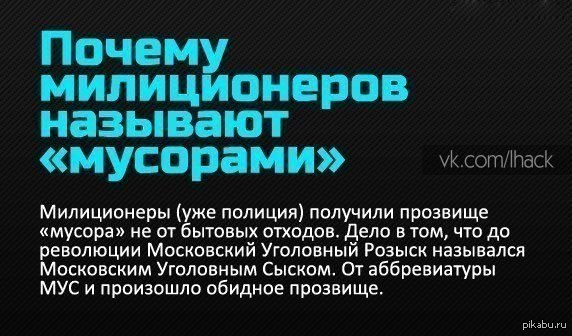 Почему мусоров называют мусорами Почему мусоров называют мусорами