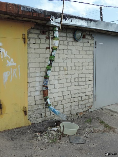 Водосток на гараж Водосток на гараж