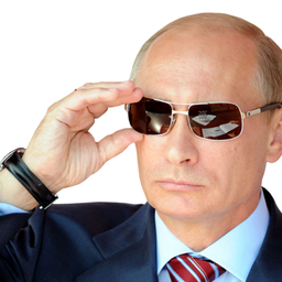 Путин на белом фоне