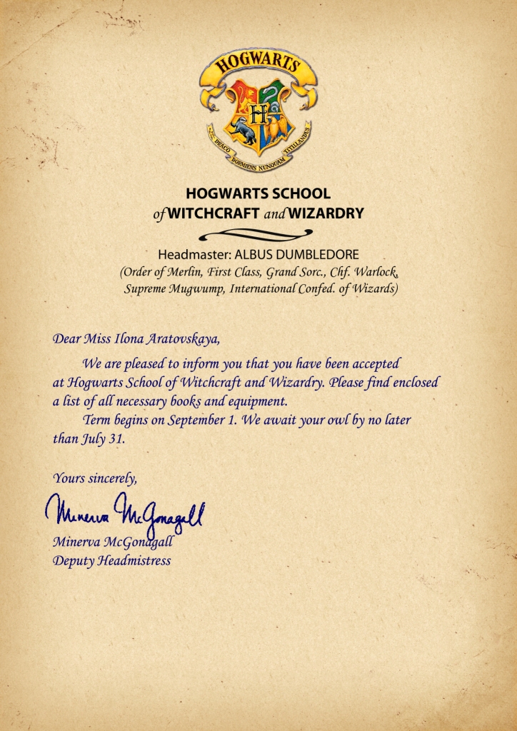 Письмо из Хогвартса своими руками (Гарри Поттер)
