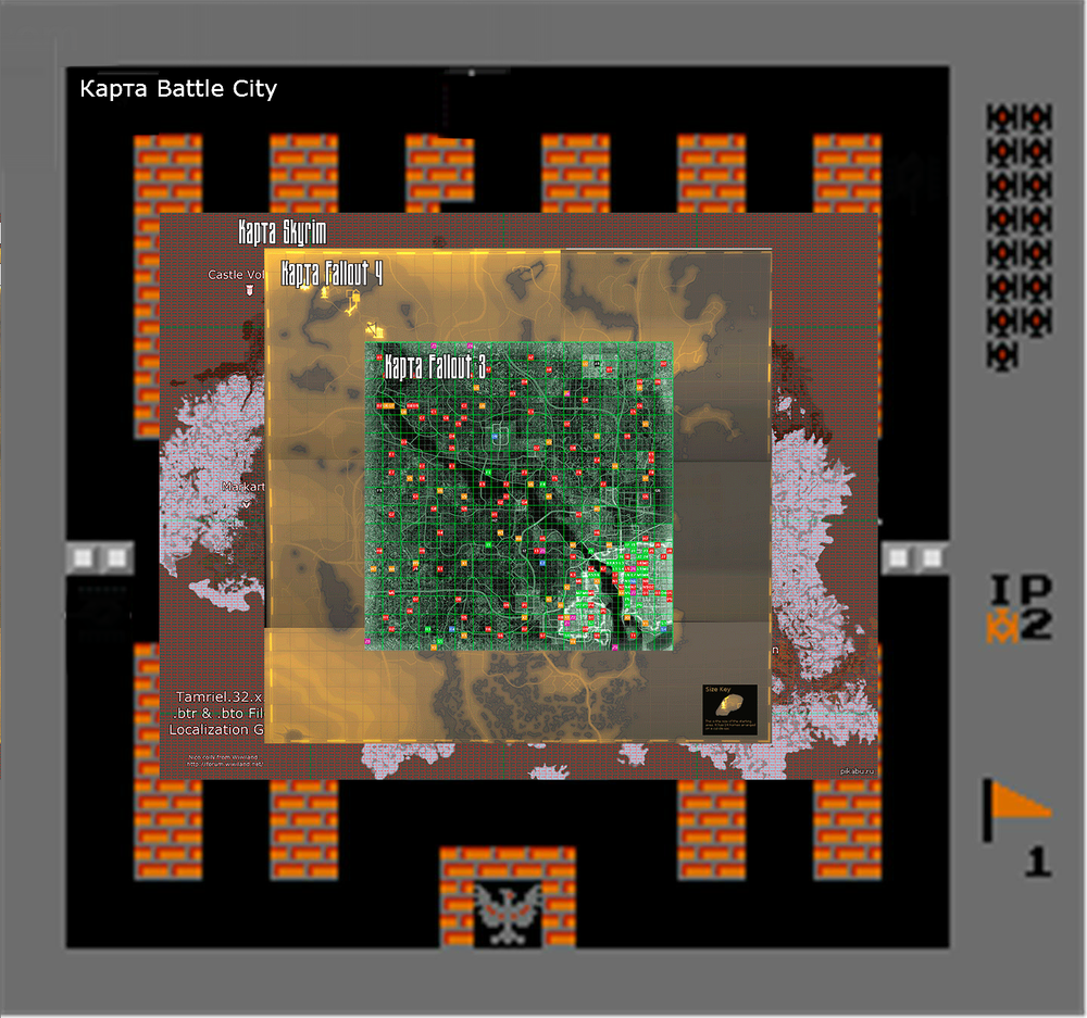 Сравнение размера карт SkyrimFallout 3Fallout 4 | Пикабу