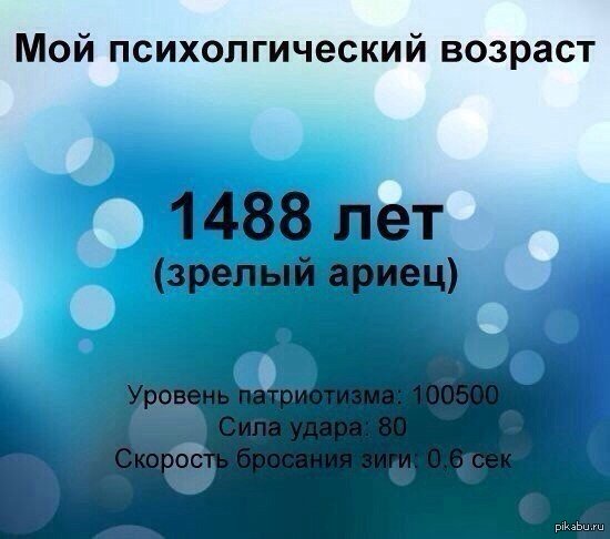 Тест личности: узнайте свой психологический возраст | Психология и Факты | Дзен