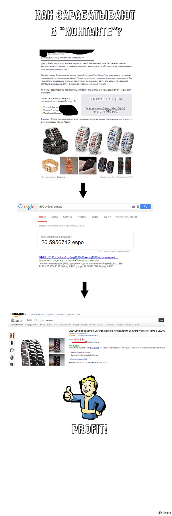 Перезаливаю для читабельности. Как зарабатывают в "контакте")