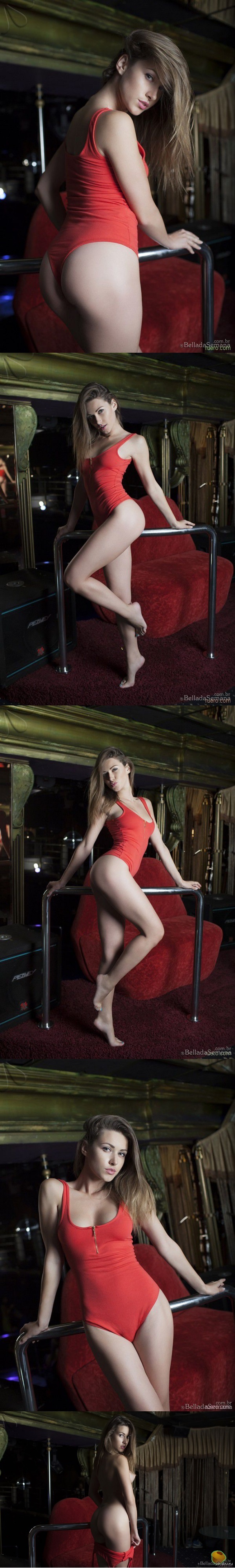 Olga Alberti. Red. - NSFW, Girls, Beautiful girl, Models, Underwear, Booty, Olga Alberti, Longpost
