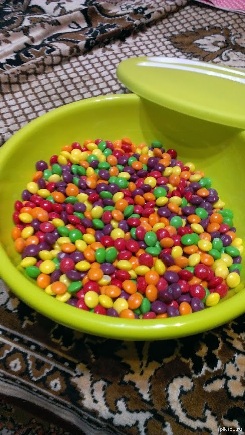 «Попробуй радугу» Skittles! Полтора килограмма=) | Пикабу