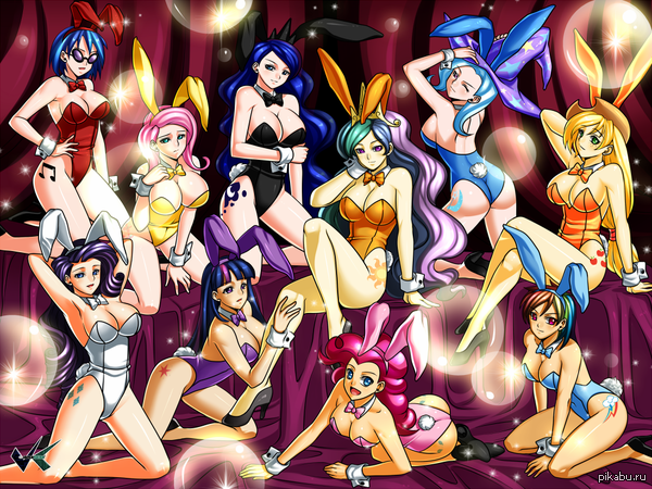      ( ) :) http://jadenkaiba.deviantart.com/art/Commission-MLP-Bunny-Bikini-Girls-440426926