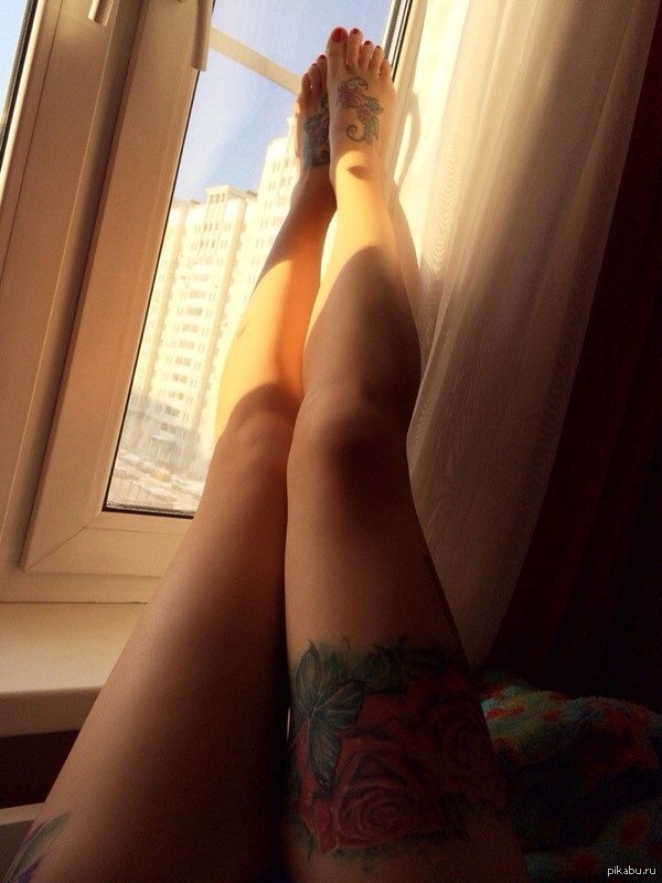 White stone in the morning - NSFW, Legs, In the window, Girls