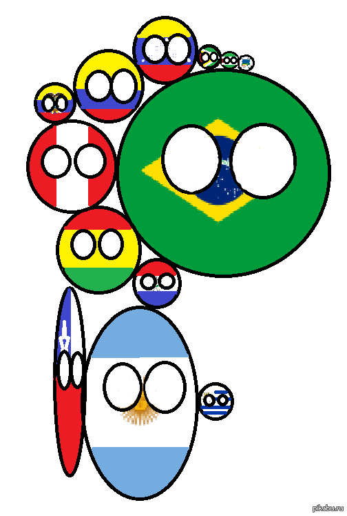 South America (From the creator of Europe)))) - My, South America, Europe, Stranoshars, Countryballs, Countryballs, Polandball