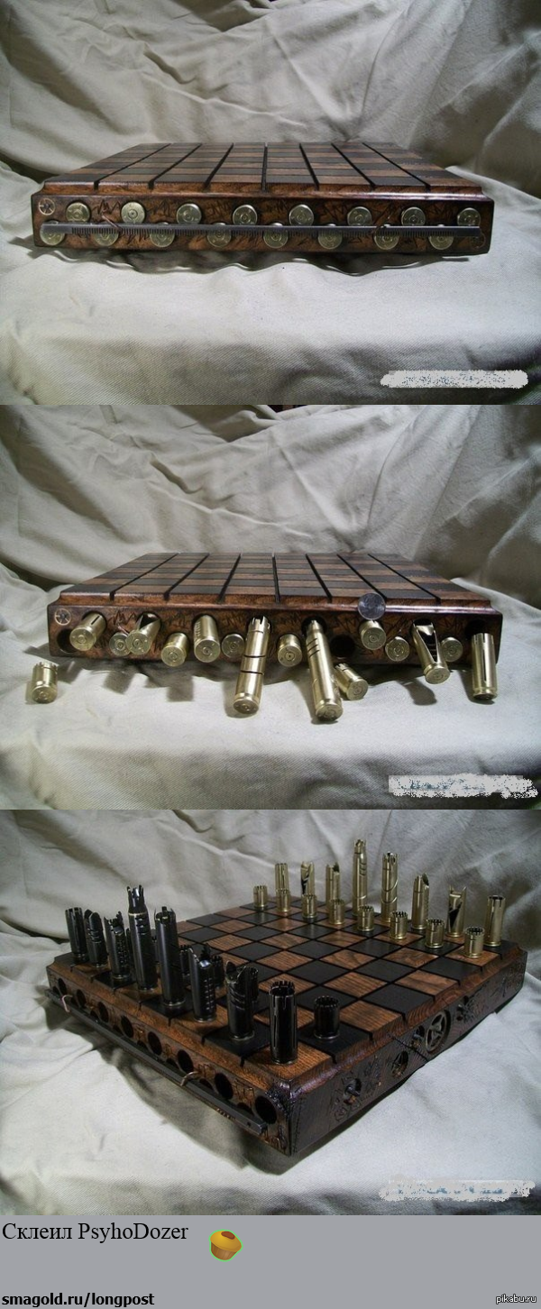 Chess of my dreams - Interesting, Interesting, Chess, Weapon casings, Art