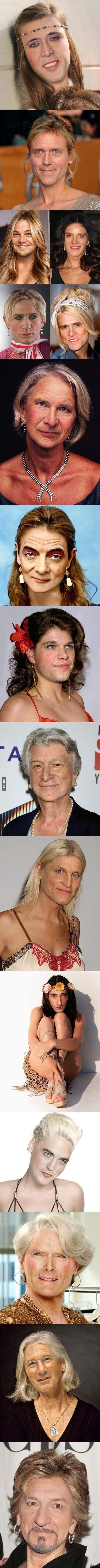 Если бы известные актёры были женщинами.