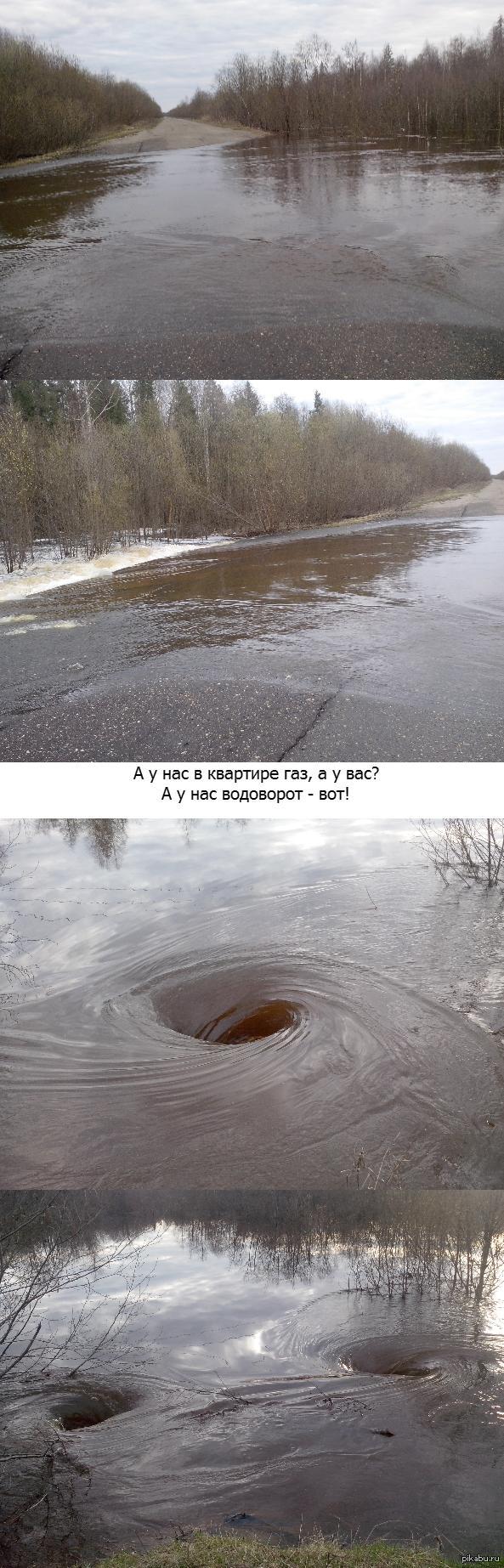 Spring - My, Russia, Road, Crossing, Fishing, Swimming