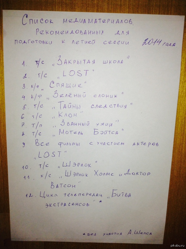 Подготовка к сессии