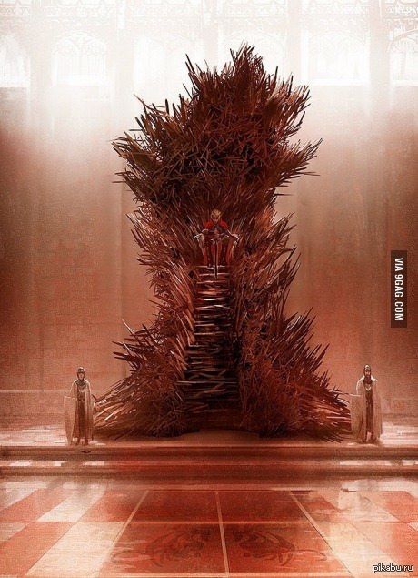 How George Martin envisioned the Iron Throne - 9GAG, George Martin, Iron throne