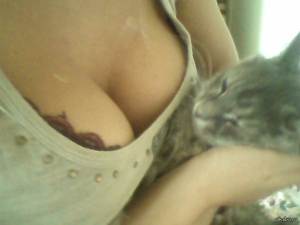 I just decided to try ... suddenly proknut ;) - NSFW, cat, Boobs, Pick-up headphones