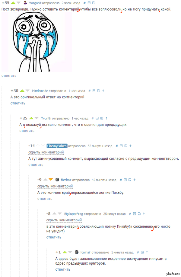 Шаблон топовой ветки комментариев к любому посту
