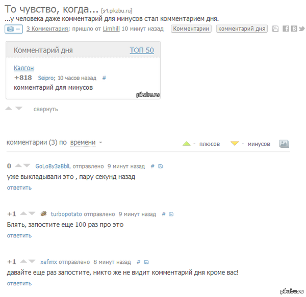 я не мог не срубить минусов