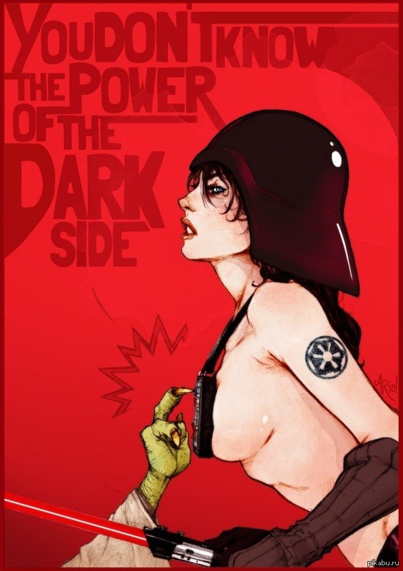 I've seen a pron that started out the same way. - NSFW, Star Wars, Art, Darth vader, Girls, Boobs, Tag