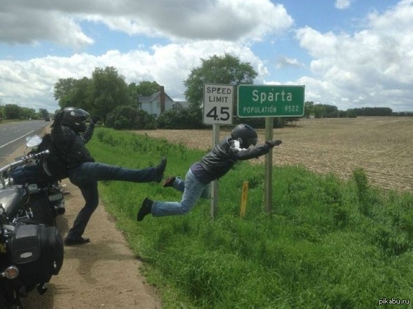 No It's Sparta!!!! - Bikers, This is Sparta, Sparta, Pendel, The photo, Motorcyclists