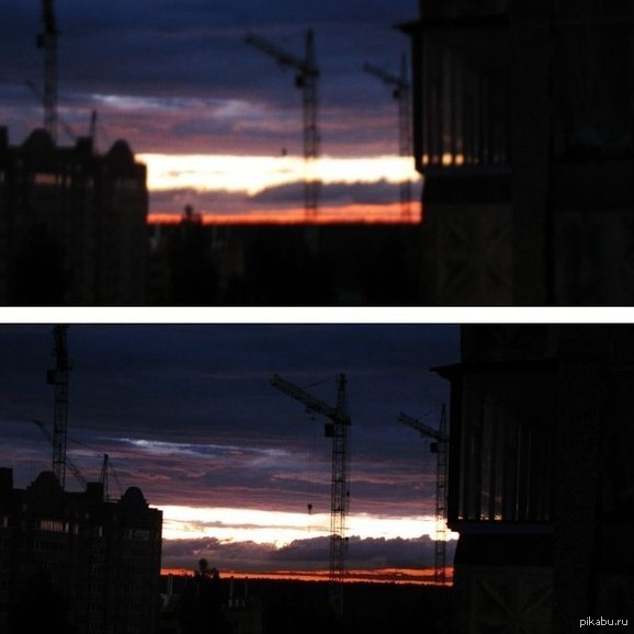 Сегодняшний вечерний вид из окна