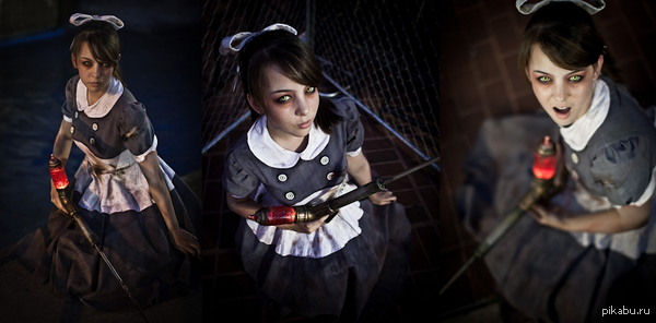 Косплей на маленькую сестричку (Bioshock).