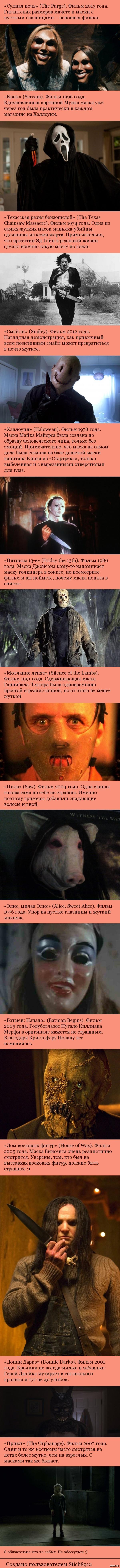 Самые жуткие маски из фильмов