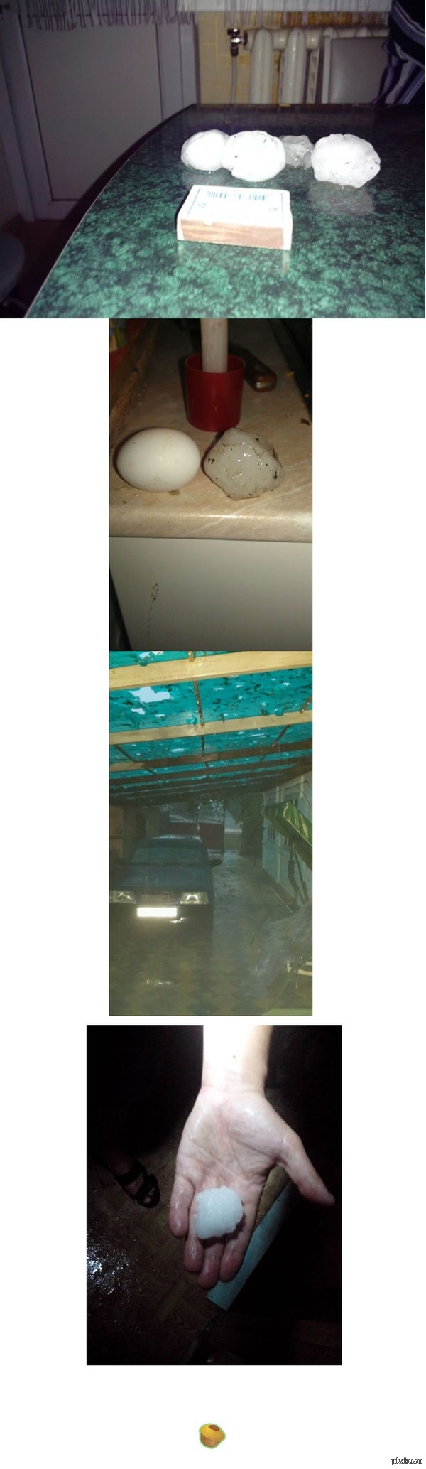 Вот такой град сыпался сегодня ночью...