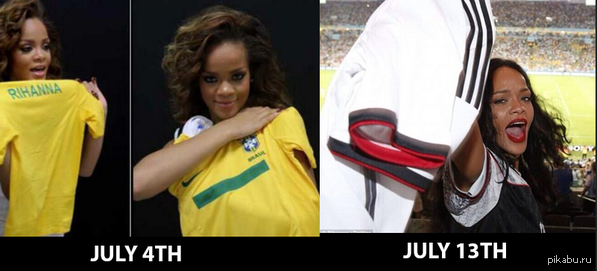 Рианна. Уровень преданности команде: Ибрагимович.