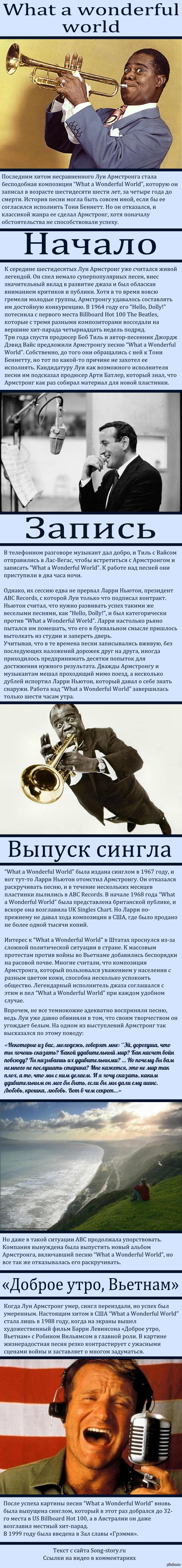 История одной песни: What a wonderful world (Louis Armstrong)