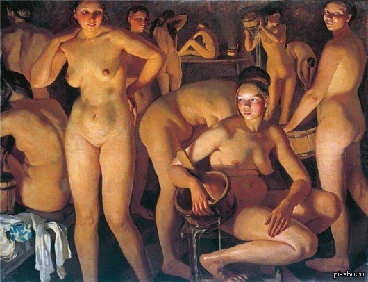 History lessons - NSFW, Plump, Painting, Bath, Girls, Debauchery, , Peeping