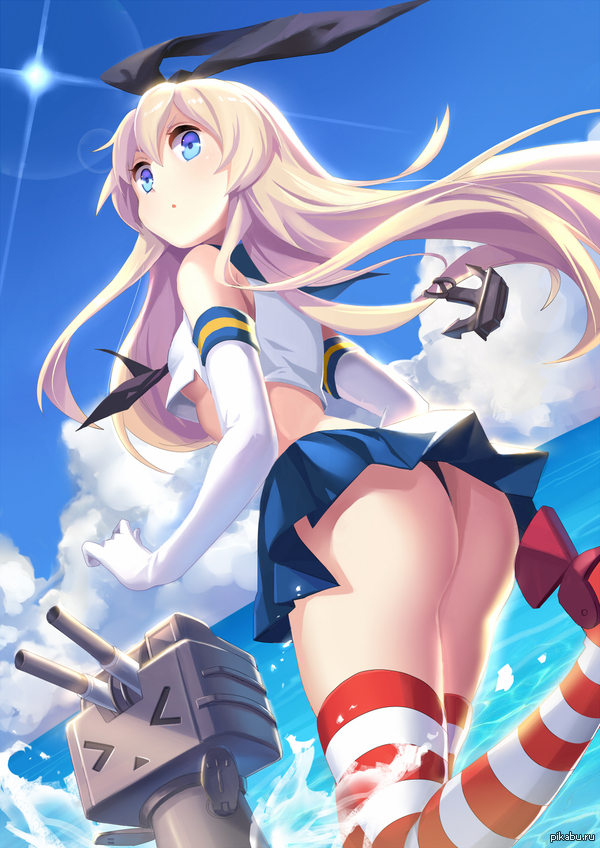 Shimakaze - NSFW, Anime, Art, Kantai collection, 