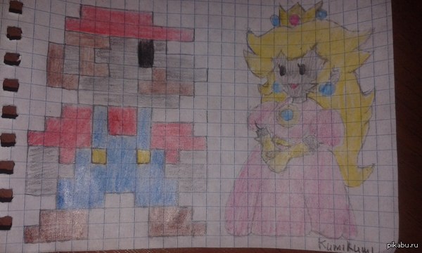 А у меня нигеры.. - NSFW, Марио, Рисунок, Princess Peach, Негры, Рукожоп, Нет слов