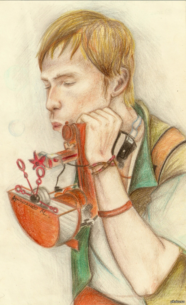 And this is good %) - My, Drawing, Portrait, Guys, My, Dreamflash, Bubble, Stas Davydov