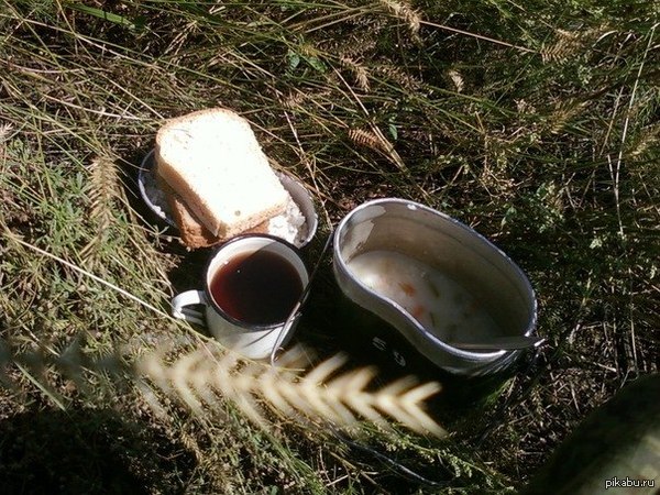 Армейский обед в поле.