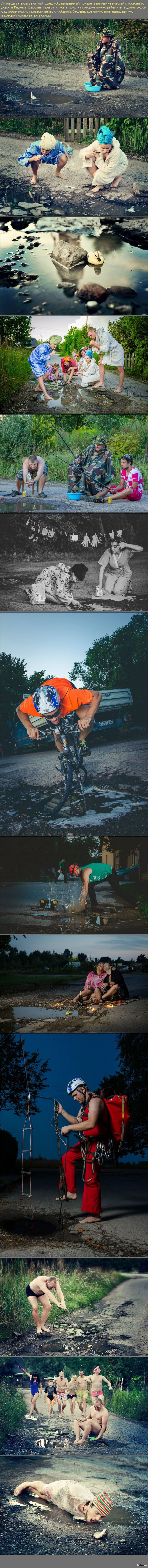 Литовцы намекают властям на состояние дорог