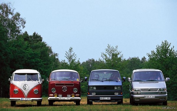4  Volkswagen Transporter. Volkswagen T1 (19501967)  Volkswagen T2 (19671979)  Volkswagen T3 (19791992)  Volkswagen T4 (19902003)