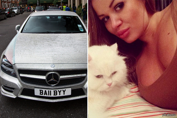 Русская студентка шокировала британцев «Мерседесом», покрытым стразами Сваровски