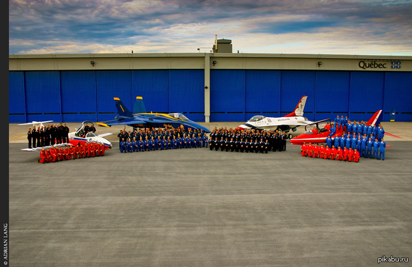       1. Snowbirds 2. Blue Angels 3. Thunderbirds 4. Red Arrows