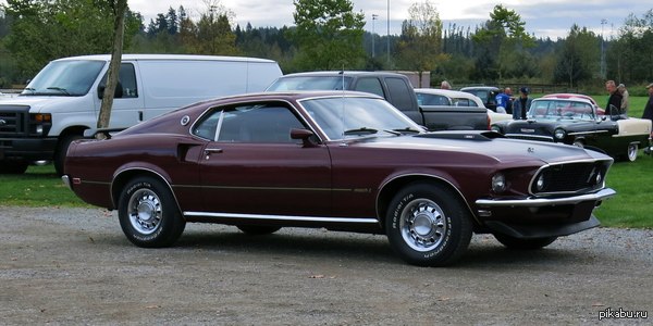  ) Ford Mustang Mach 1, 1969.   ..  , 2534x1269.