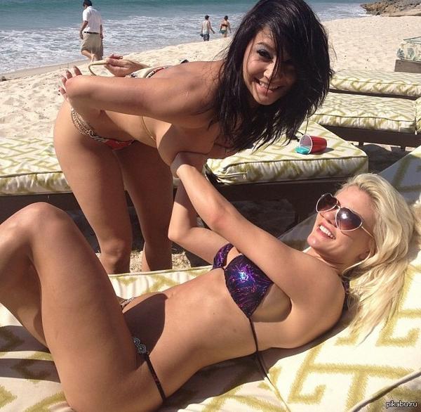 A friend is better than a bra! - NSFW, Summer, Sea, Erotic, Friend