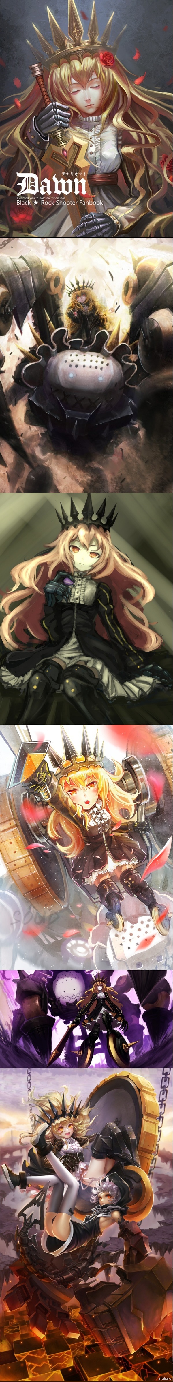 Anime art    Chariot   "Black rock shooter".  ( ,  .)