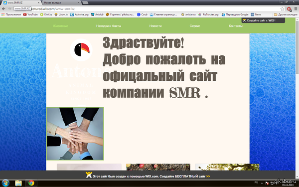 Братишка только что, создал сайт