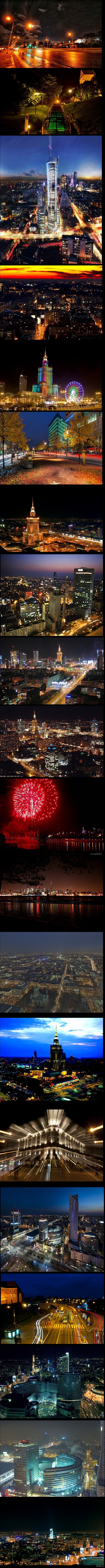 Ночная Варшава