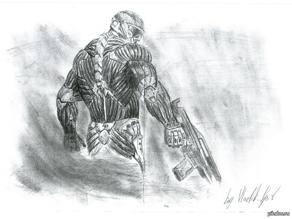 Нарисовал Алькатраса из Crysis 2