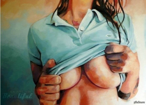 erotic art - NSFW, Art, Beautiful girl, Boobs