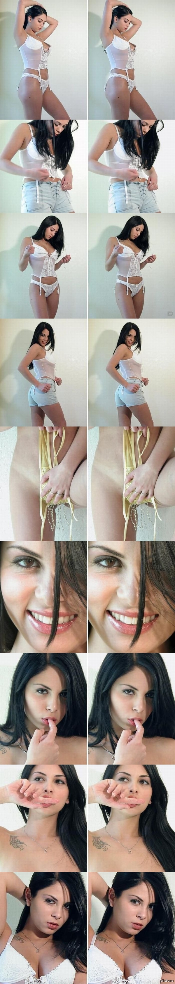 Stereoscopic photo of a girl. - NSFW, , Beautiful girl, Longpost, Stereophotography