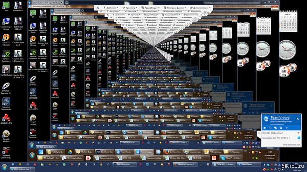 Рекурсия с помощью 2 компов и teamviewer