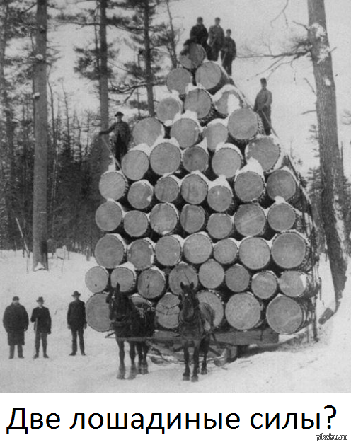 Две лошадиные силы?