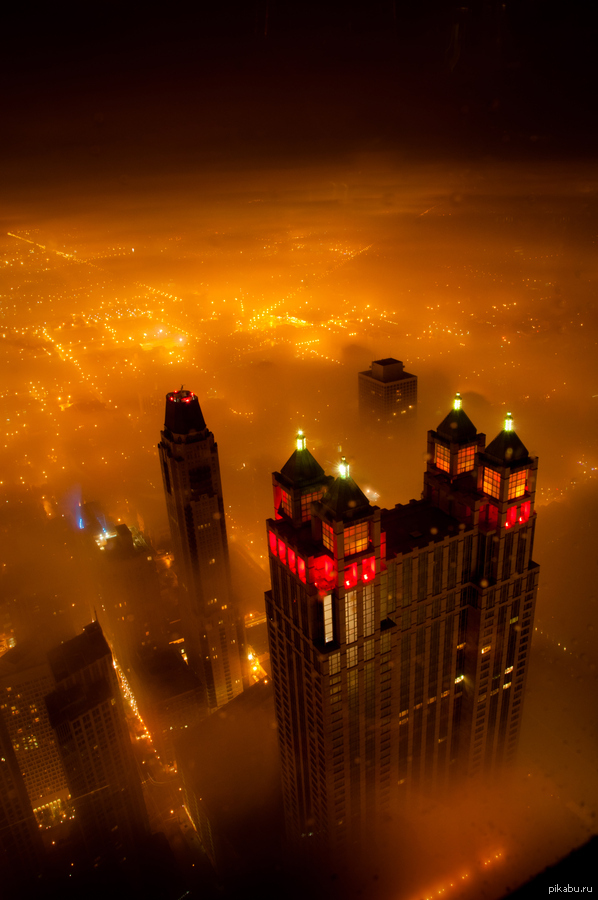 The Gotham City. by Suravee Suthikulpani. View from the Signature Room - John Hancock, Chicago, IL.