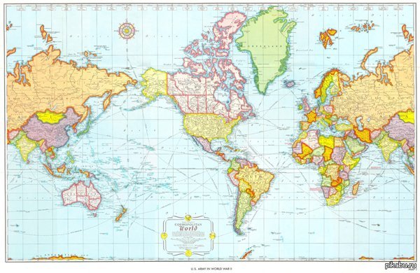 Как, географически, видят мир Американцы и прочие народы