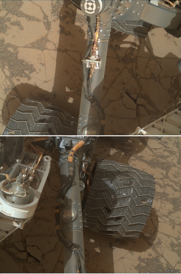 Марсоход «Кьюриосити» испытывает серьезные проблемы с покрышками, а ...